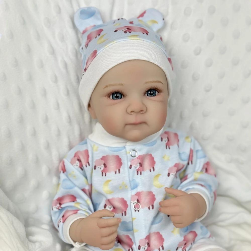48cm Lifelike Full Silicone Body Reborn Dolls Bettie Cute Real Looking Simulation Doll with Painting Skin Rebirth Dolls for Kids Birthday Xmas Gifts