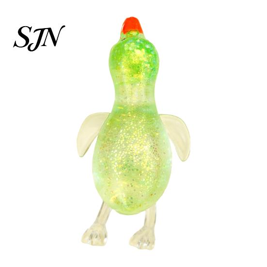 Soft TPR Stress Ball Glitter Cartoon Animal Sensory Fidget Toy for Adults Kids Cute Pig Duck Touch Turtle Squeeze Relief Easter Basket Stuffer Holiday