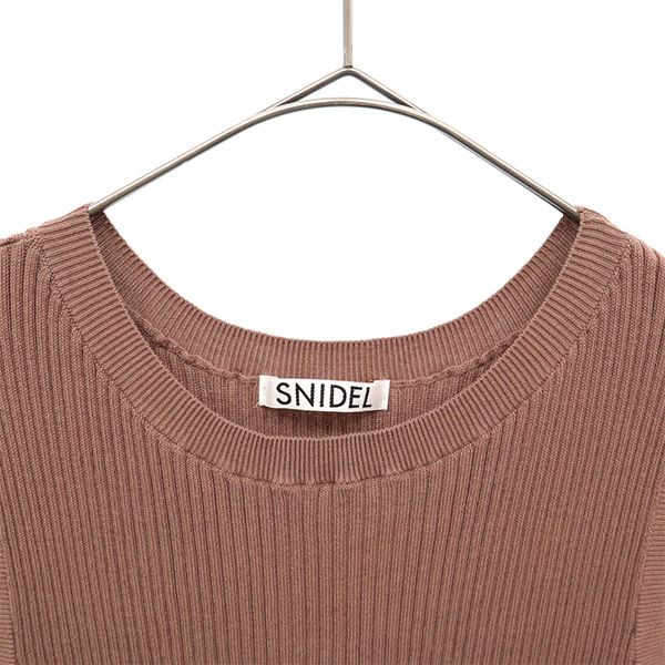 SNIDEL SWNO204032 No Sleeve Rib Long Dress F Brown Women Used