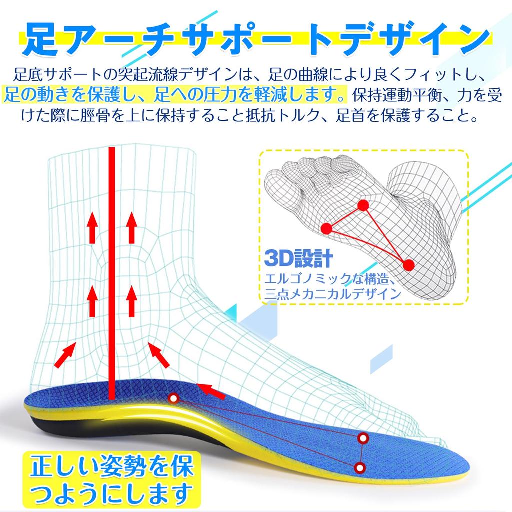 Kozzim Insoles Shock Absorption for Standing Work and Sports Shoes Arch Support Foot Problem Arch Insoles with Memory Foam Maintain Good Adjustable