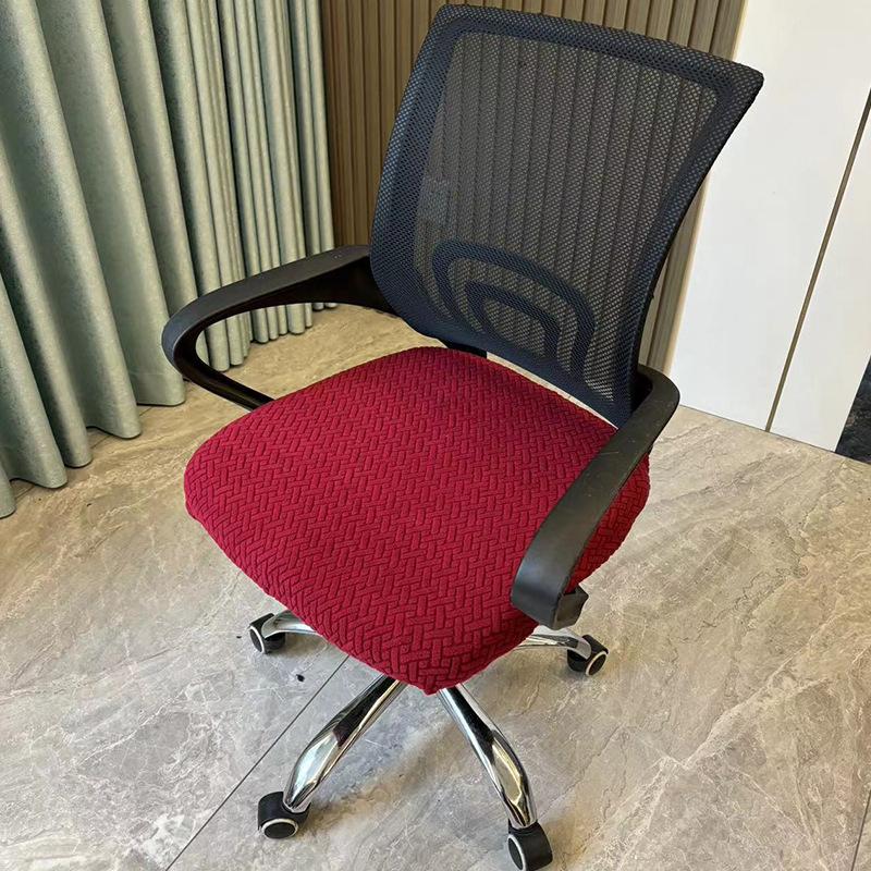 

1 шт. бархатный чехол для офисного кресла, чехол для вращающегося компьютерного сиденья, современный эластичный чехол для стула, съемный чехол от пыли, который можно стирать вино красного