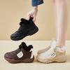 Women's Thick-soled Winter Velcro a Foot Stirrup Lightweight Warm Anti Cold Padded Snow Boots Non-slip Wear Casual Sneakers Short Cotton Boots