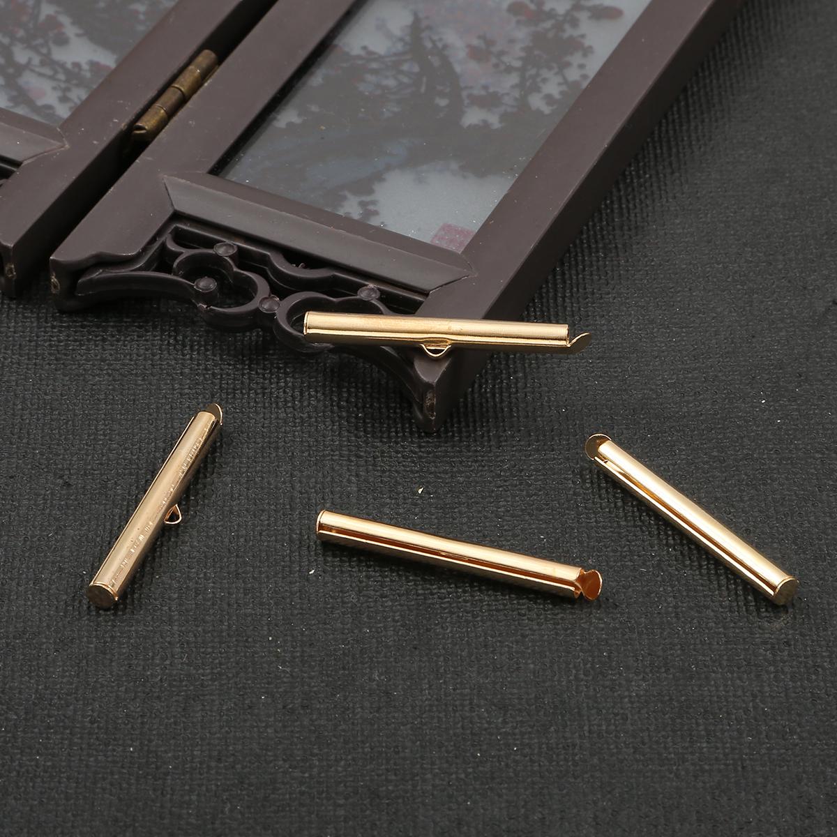 

Новые 30-50 шт., обжимные застежки, колпачки-слайдеры, DIY, разъемы для ожерелья, браслета, ювелирные изделия, фурнитура 35mm 30pcs золотой