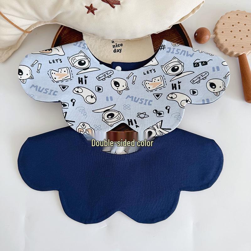 Storyme Double-Sided Korean Baby Drool Bib With Side Label, Suitable for 0-2 Years