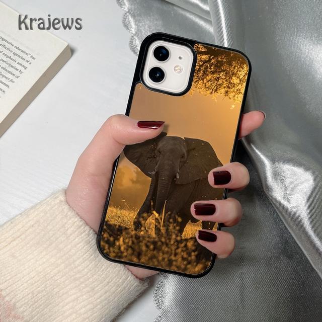 Elefantenliebe Zuneigung Natur Handyhülle Cover Für iPhone 17 Air 16 15 14 plus 12 13 pro max coque Fundas