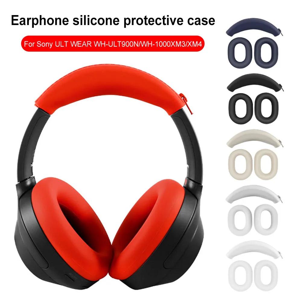 Silicone Ear Pads Cushion Cover Soft Earpads Headbeam Sleeve Headphone Case for Sony ULT WEAR WH-ULT900N/WH-1000XM3/XM4
