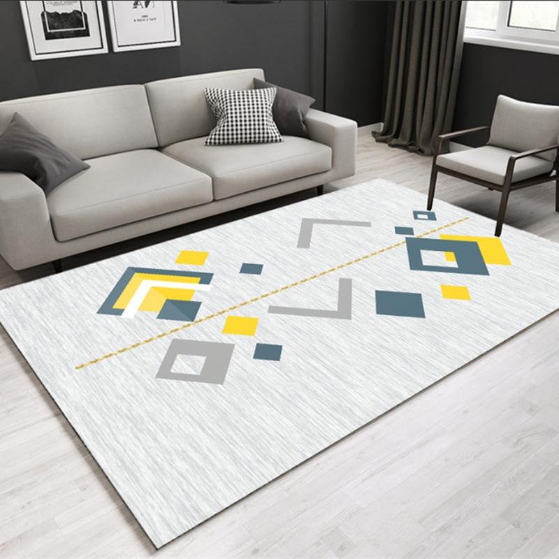 Pink Geometric Carpet Colorful Triangular Anti Slip Carpet Modern Simple and Versatile Pattern Floor Mat Home Decoration
