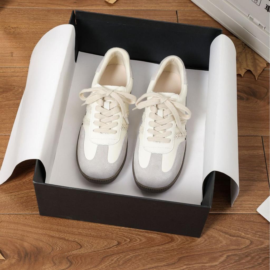 Su Yinyin same spot Dexun shoes retro lace edge cowhide sports Dexun casual shoes women's Forrest Gump shoes board shoes