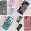 Indische Blume Henna Mandala Handyhülle für Samsung Galaxy S26 Ultra S25 S24 S23 S22 S21 S20 Note10 Cover