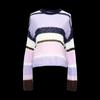 Women's Relaxed Color-Block Striped Knit Sweater