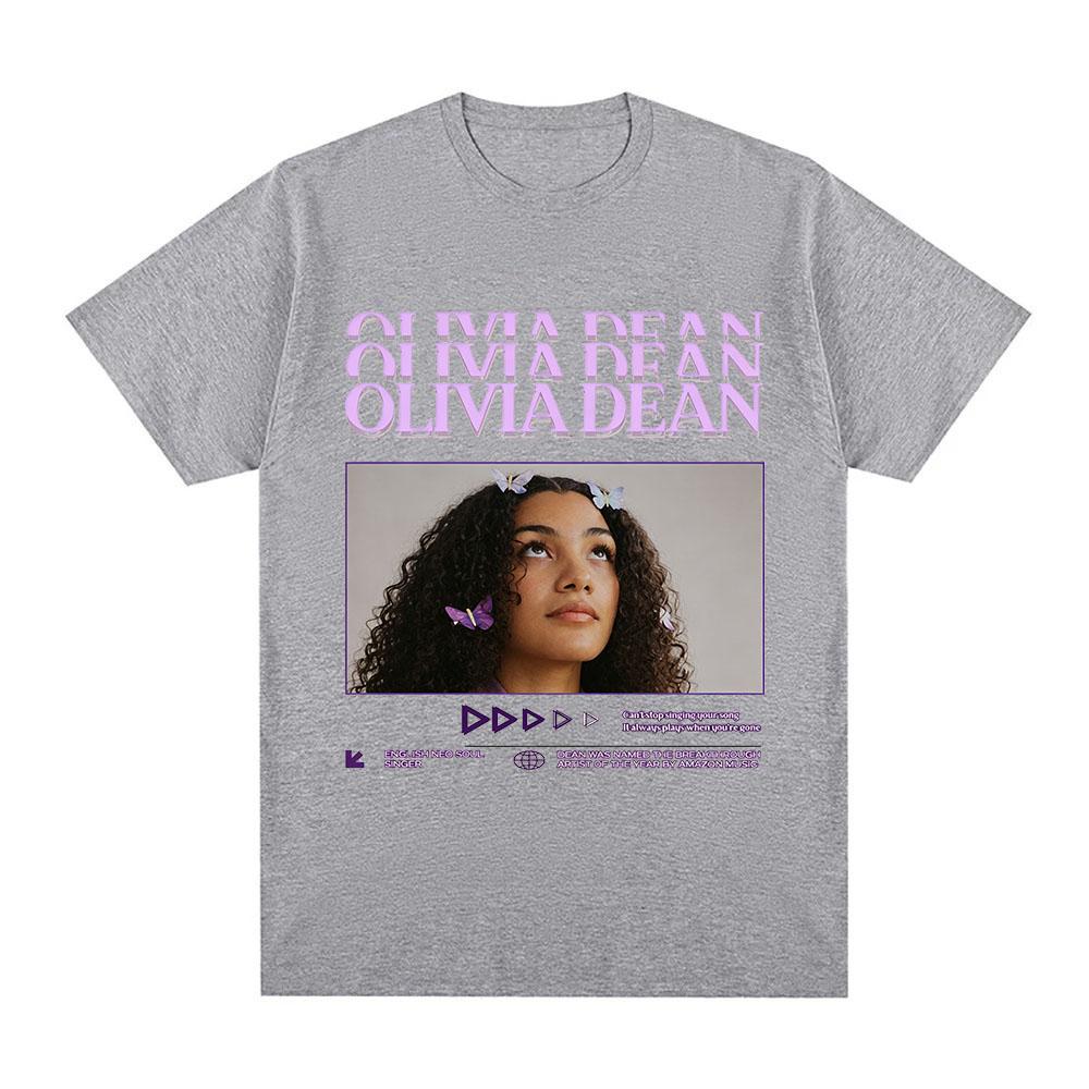 Olivia Dean Graphic Print Tshirt 100 Cotton Tees Hip Hop Women and Unisex Casual Soft Streetwear Fashion Oneck Adult Tops Summer