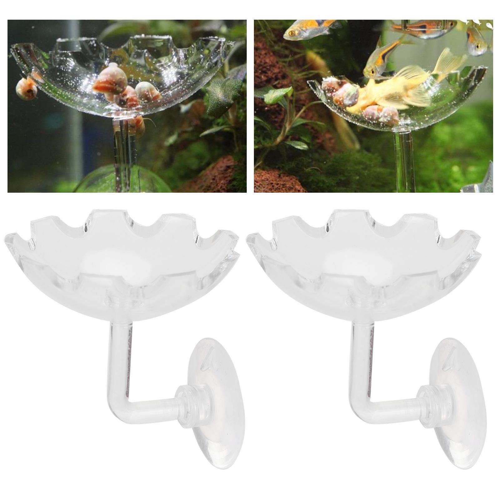 

2pcs Aquarium Fish Shrimp Feeder Acrylic Fish High Transparent Food Feeder