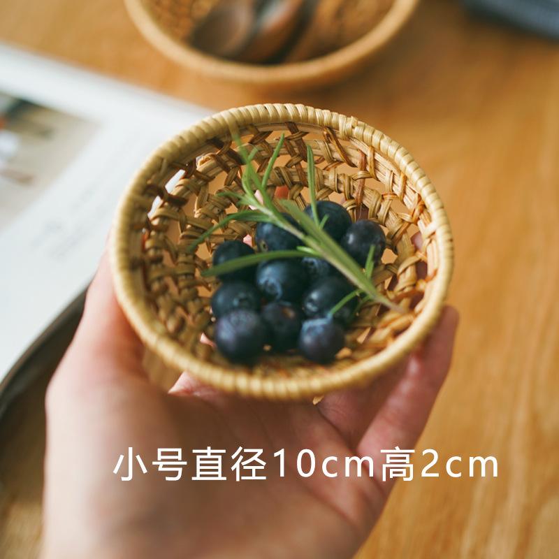 Japanese autumn vine handmade woven basket storage basket towel holder dim sum dried fruit cake storage basket