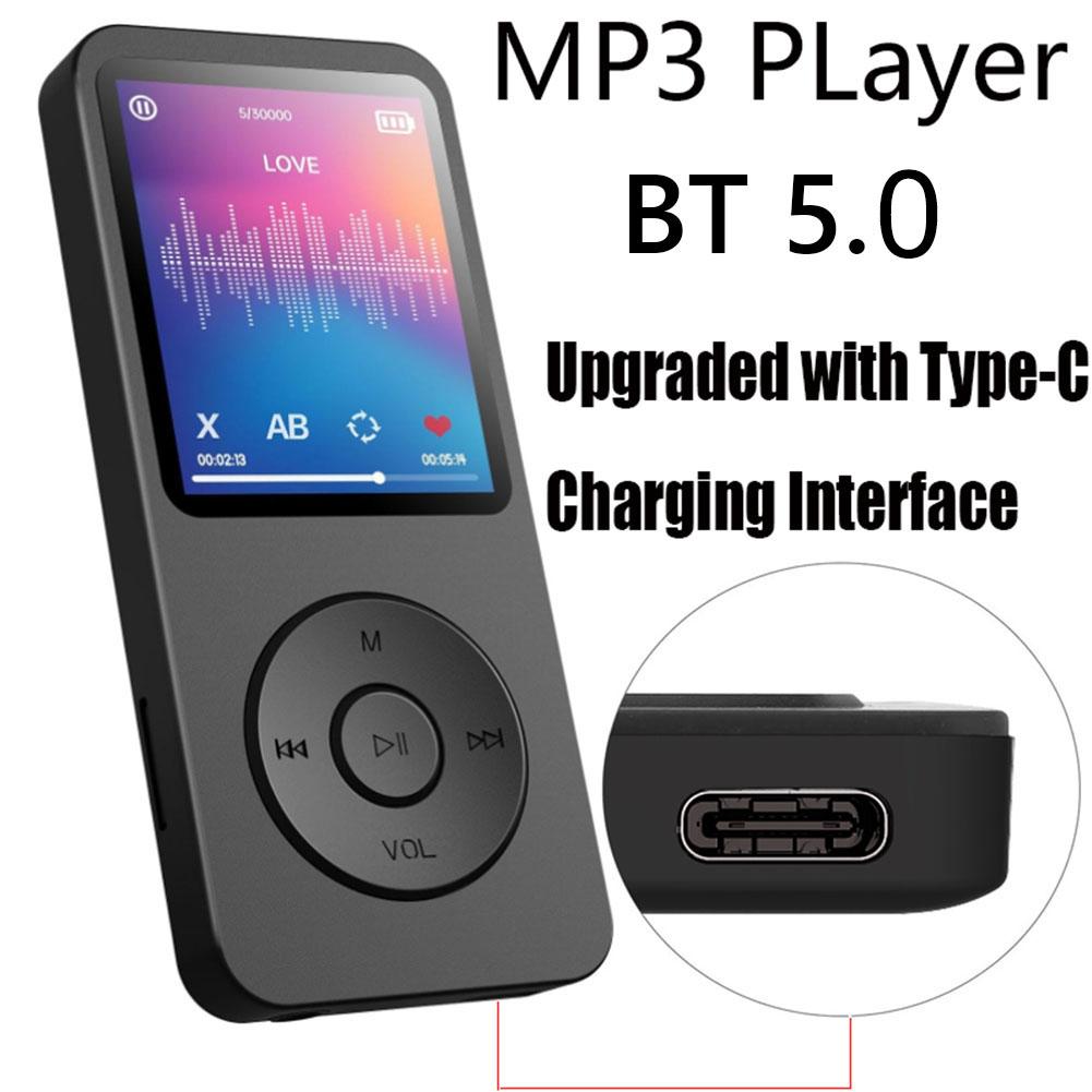 MP3 Player 1.8 in Screen Portable Music Player Bluetooth-Compatible5.0 Voice Recorder Support FM Radio E-Book Recording
