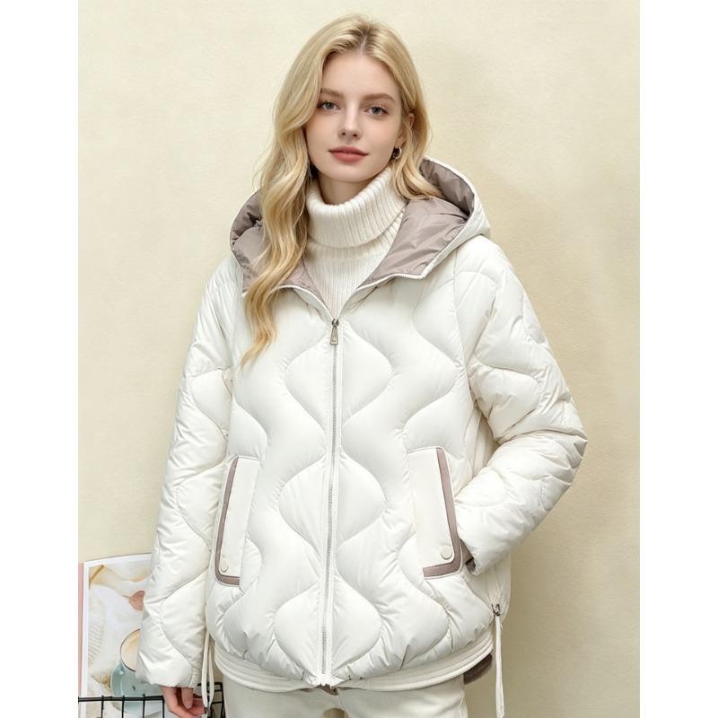Women S Short Hooded Cotton Padded Winter Casual Coat