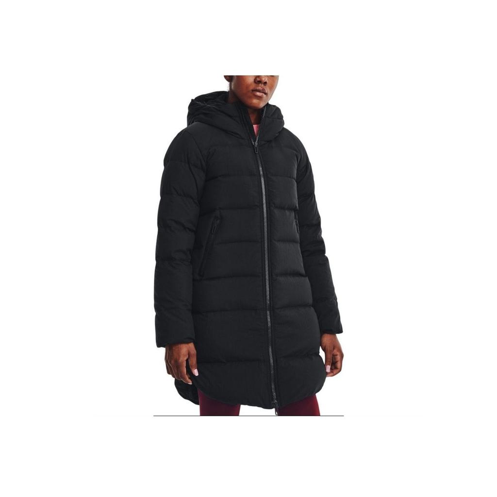 Under Armour ColdGear Infrared Kapuzen-Daunenjacke Mittellang Damen Oberbekleidung Schwarz 1364899-001