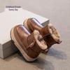 Kids' 2025 Winter Cotton Boots: Waterproof, Fleece-Lined, Thick Snow Boots for Boys and Girls.