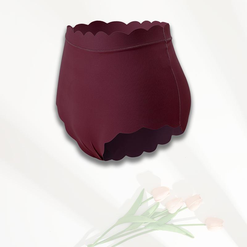 

FINETOO Літні антибактеріальні та дихаючі трусики з льодового шовку великого розміру без слідів для жінок, облягаючі та середні, з талією XXL&1pc фіолетовий