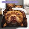 Pitbull Pattern Bedding Home Decoration Birthday Gift (1 * Duvet Cover + 2 * Pillowcase, Without Core)