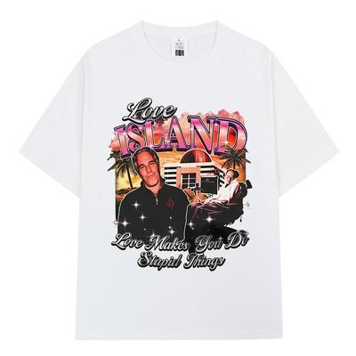 Jeffrey Epstein Stephen Hawking Insel T-Shirts Herren Damen Kleidung Mode Kurzarm T-Shirt Baumwolle Lässig T-Shirt Streetwear
