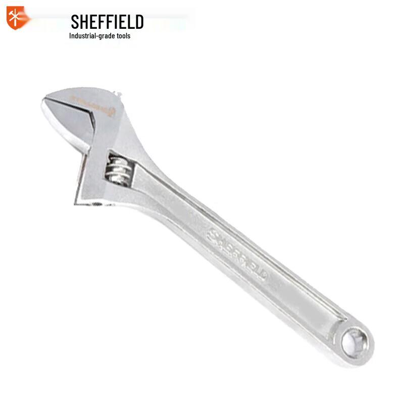 SHEFFIELD Heavy Duty Chrome Vanadium Adjustable Wrench 8 inch