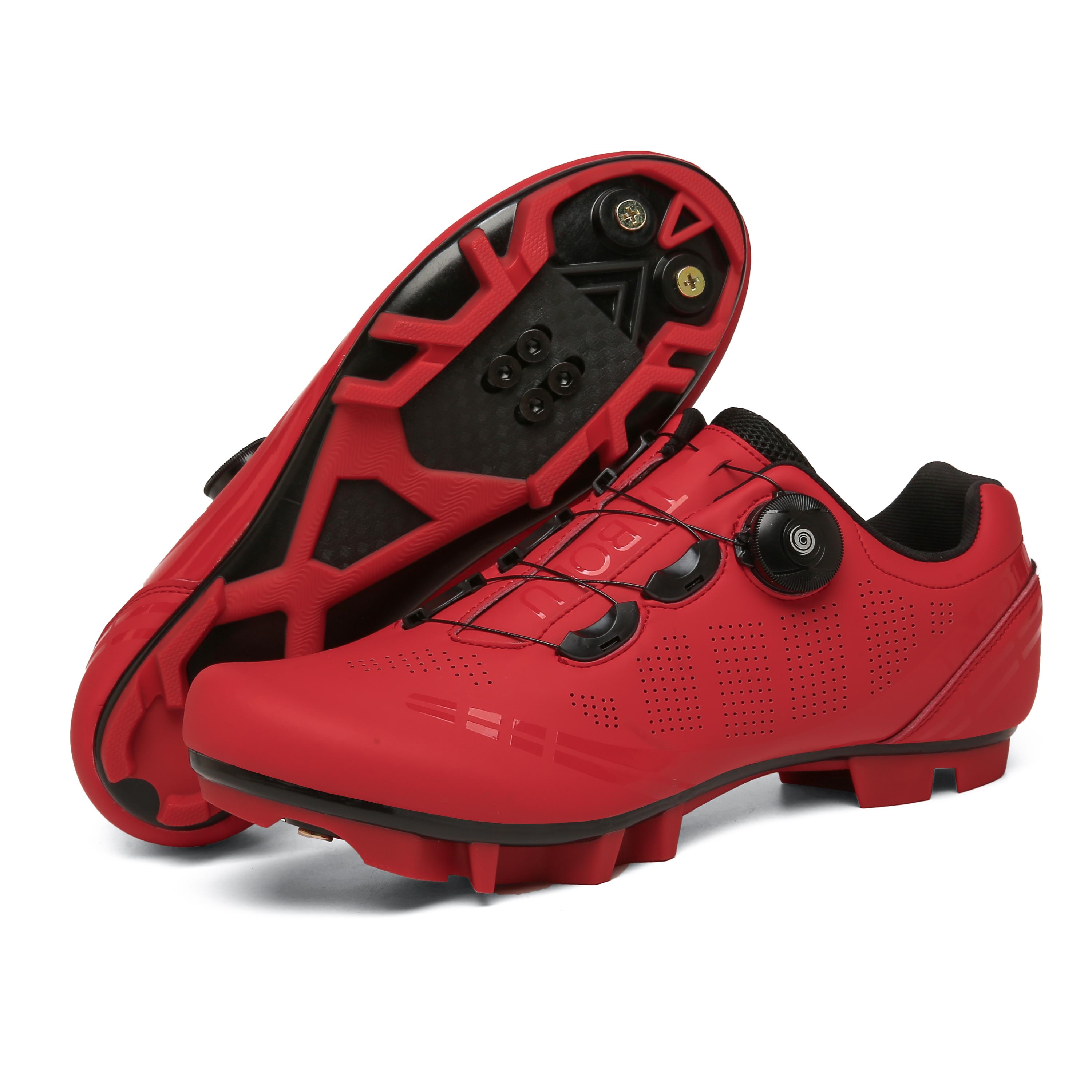 Sneaker da ciclismo Mtb con tacchette Uomo Carbon Sports Scarpe da bici da velocità Donna Mountain Racing Flat SPD Calzature da ciclismo su strada
