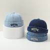 Adjustable Baby Brimless Hat Letter Embroidered Landlord Cap Cute Children Melon Beanie  Unisex