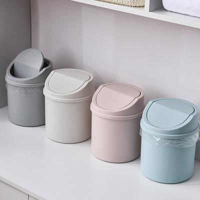 Mini darbalaukio šiukšliadėžė Mažas šiukšliadėžės vamzdelis su dangteliu Miegamasis Virtuvės Šiukšliadėžė Švarus darbo vieta Sandėliavimo dėžutė Namų rašomasis stalas