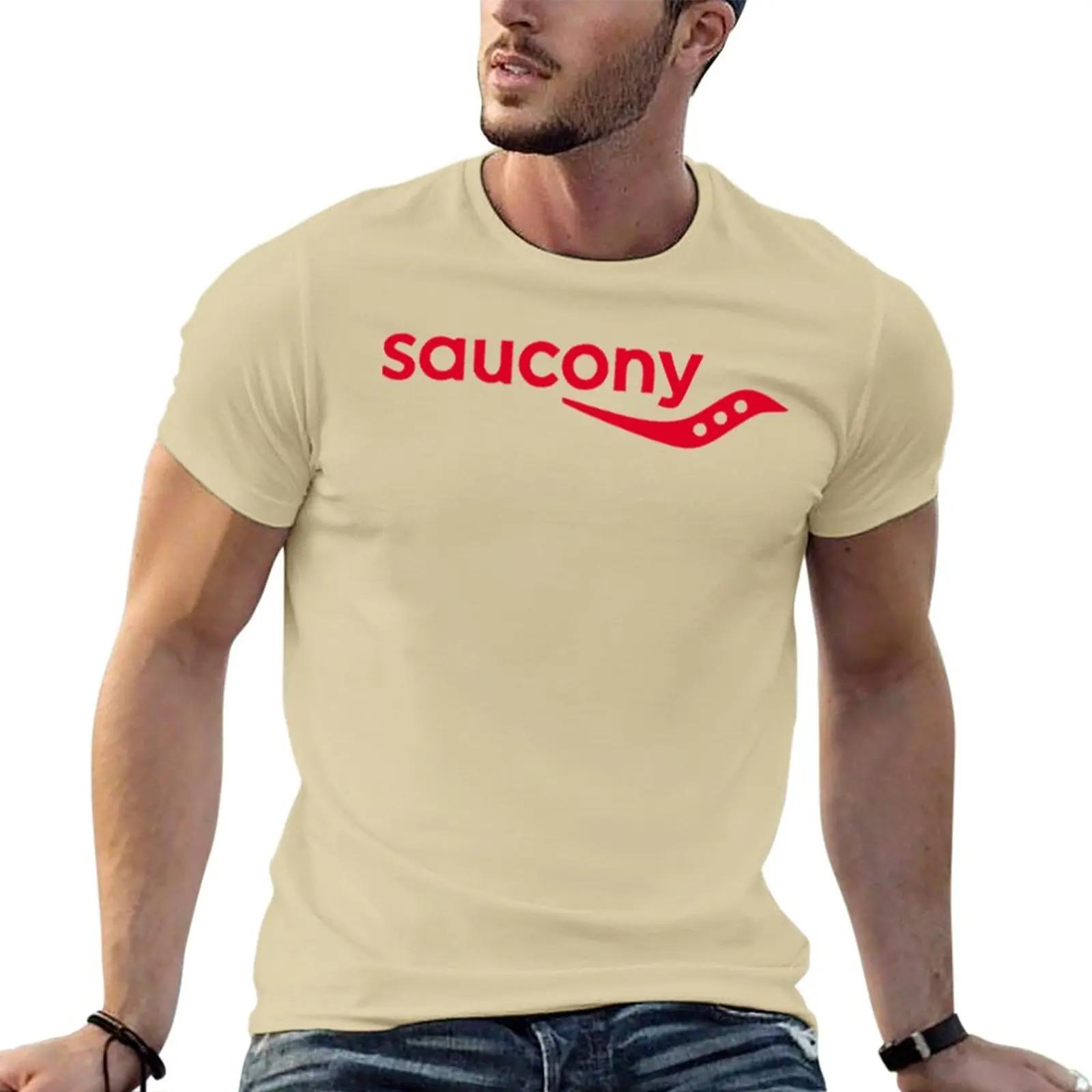 XIXI Fashion Nieuw Saucony Logo T-shirt T-shirt kort effen t-shirt esthetische kleding zomerkleding Heren katoen L