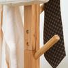Bamboo Coat Rack, Clothes Rack, 8 Hooks, Natural Wood