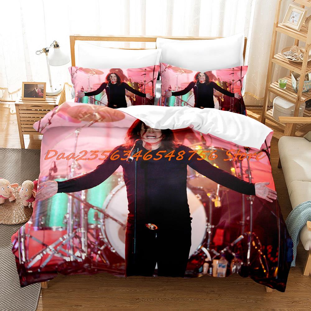 

Comforter Ozzy Osbourne Bedding Set Single Twin Full Queen King Size Bed Set Aldult Kid Bedroom s Hip Hop Bed Comforter (quilt)-EU Single(135*200cm)3pcs