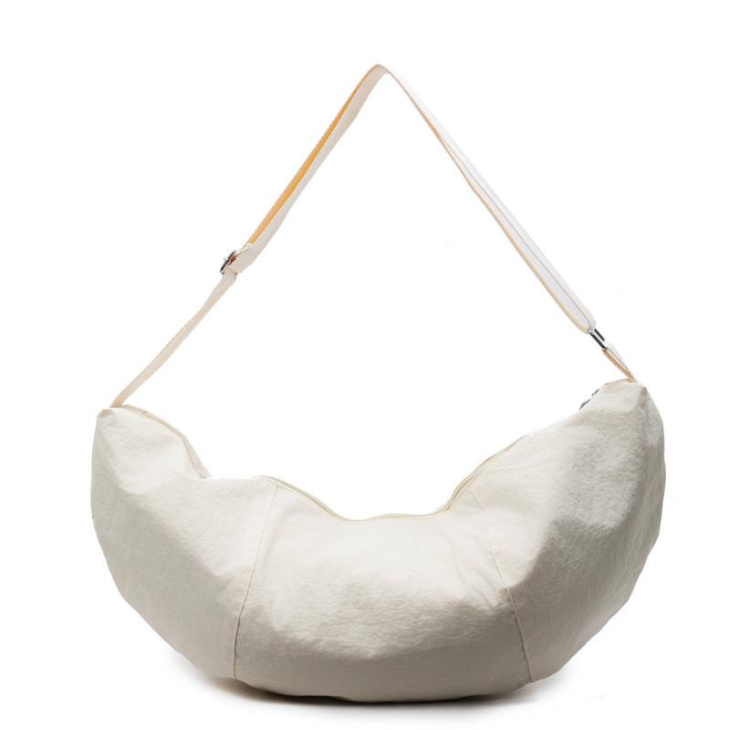 Nylon Minimalist Shoulder Bag For Casual Travel With Zipper Pocket For Women