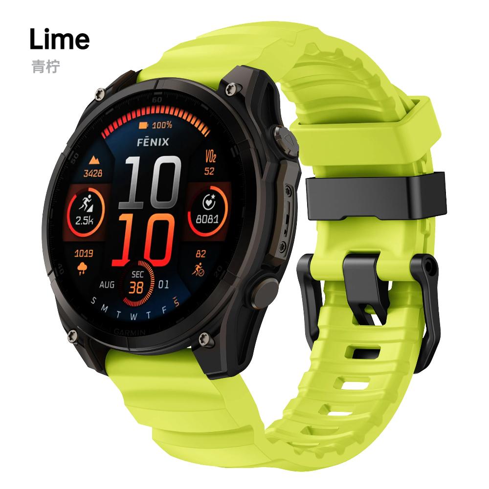 Rychloupínací 22mm 26mm řemínek pro Garmin Tactix8 Silikonový pásek pro Garmin Fenix 8/7X Pro/E Enduro 3 Náramek pro Forerunner 970-965/Instinct 3