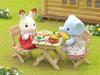 Calico Critters Bubbly Brook Elephant Girls BBQ Picnic Set Dollhouse Playset with Figures and Accessories