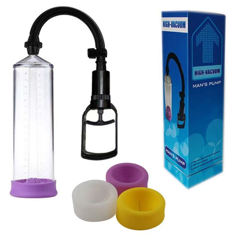 Dick Pump With 3 Color Silicone Sleeve Effective Penis Enlargement Pump Erection Penis Extender