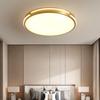 All-Copper Modern LED Ceiling Light: Ultra-Thin Round Fixture for Bedroom, Balcony, and Hallway