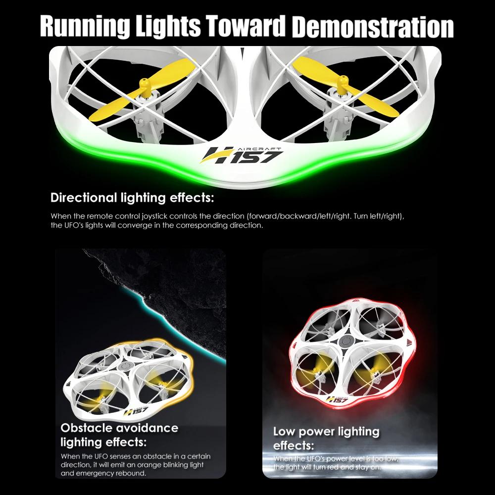 Mini Drone Rc UFO Toy with Led Light Gesture Control 2.4G Radio Controlled Plane Helicopter Dual Mode Airplanes Toys for Boys