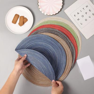 Heat-Resistant Placemat Non-Slip Table Mats for Dining Elegant Round Coasters for Home Kitchen Party Rustic Kitchen Decor