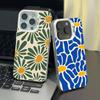 Retro Daisy Floral Summer Trendy phone case for iPhone 17 17Air 16 15 14 13 12 11 Pro Max Plus Colorful Silver