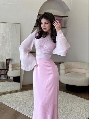 2025 Solid Color Elegant Long Sleeve Bodycon Dress - Waist-Hugging, Ruched, Sexy, High-End