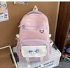 Schoolbag trendy brand high value, light and simple color matching, versatile large-capacity schoolbag, junior high school and high school students 