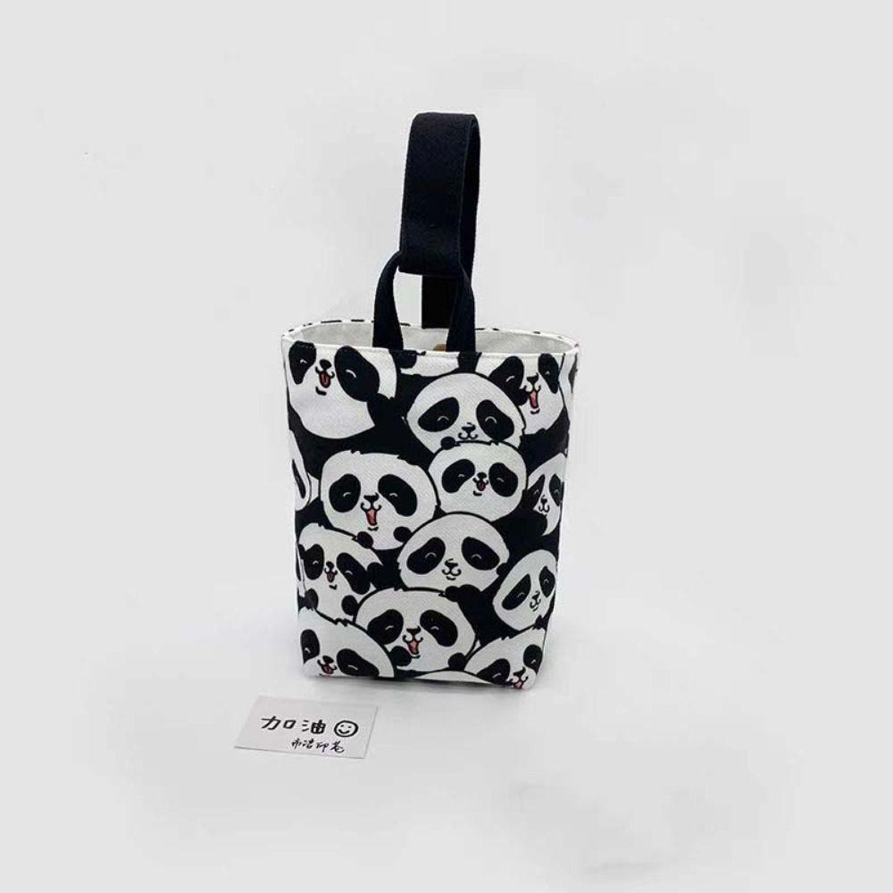 Printed Canvas Bucket Bag Chinese Style Print Canvas Handbag Sweet   Shopping