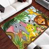 Vivid Cartoon Safari Animal Pattern Non Slip Floor Mat Durable Stain Resistant Kids Play Rug for Home Nursery Decor