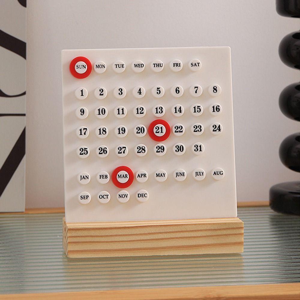 Handmade Acrylic DIY Calendar Ten Thousand Year Acrylic Date Planner  Decoration