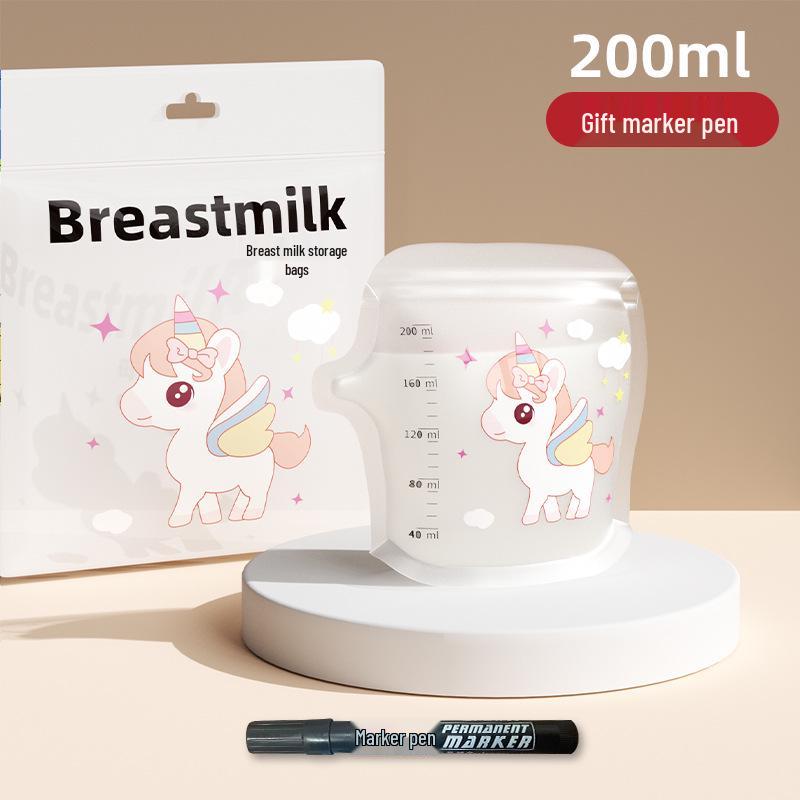 

Compact 120ml Breast Milk Storage Bag with Pour Spout - Disposable and Fresh Keeping