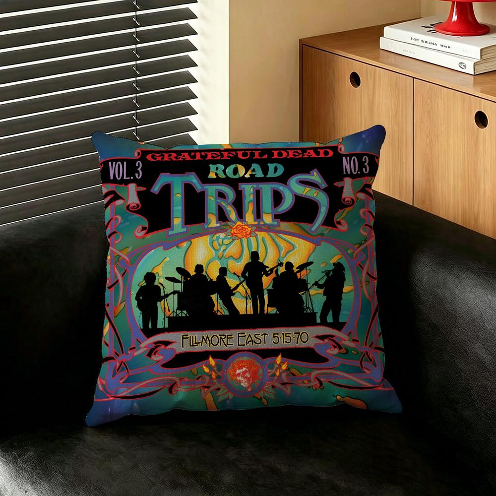 Band GGratefulDDead Cushion Cover Creative  pillowcases for interior decoration office living room home Car hot