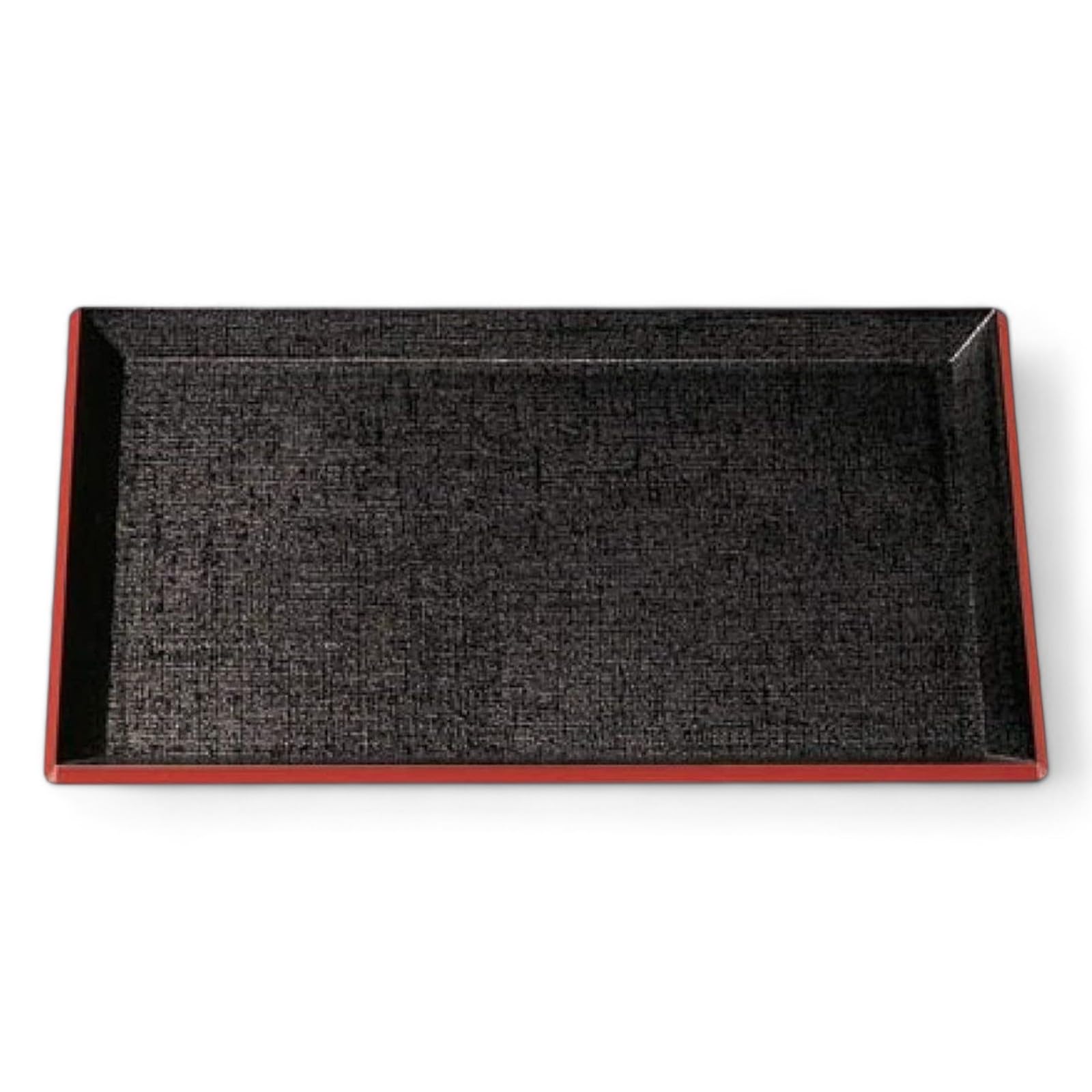 

Tray Available in Black and Lacquerware Made in Dishwasher Safe J-kitchens 3-Shaku Heat-Resistant Feather-Weave (Tray/Tray) Red, Non-Slip, 39cm,