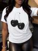 Cherry Print Womens Tshirt Women Loose Comfortable Tee Red Cherries Graphic Daily Streetwear Fashion Soft Top T Shirt