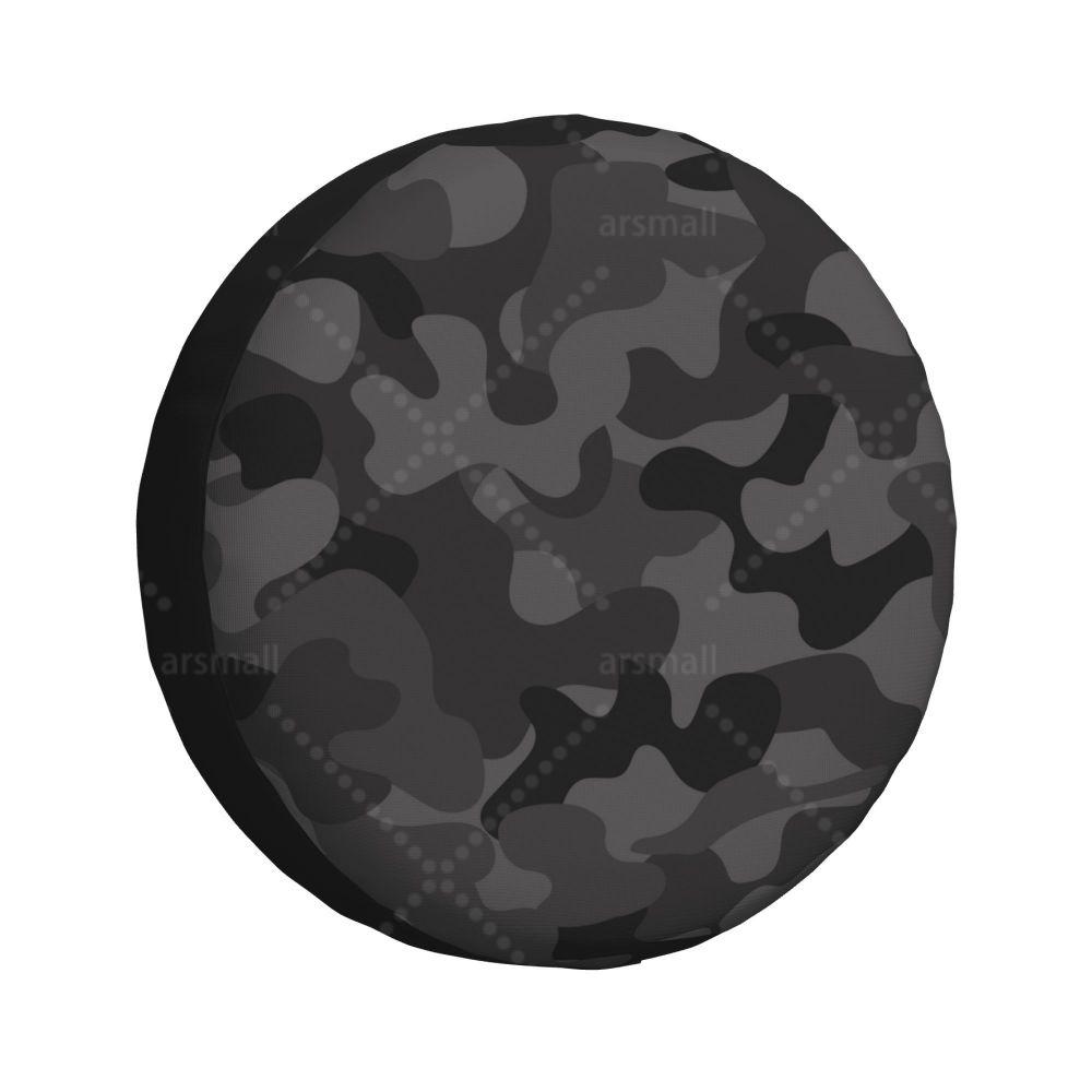 Black Camouflage Car Tire Dust Cover SUV Truck Travel Trailer,Waterproof Tires 14" 15" 16" 17" Wheel Cover Spare Tire Cover