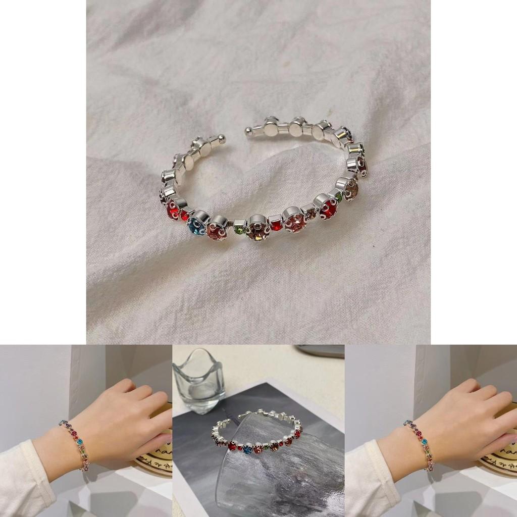 Zircon Elegant Crystal Bracelet For Women Geometric Design Fashionable Jewelry Summer